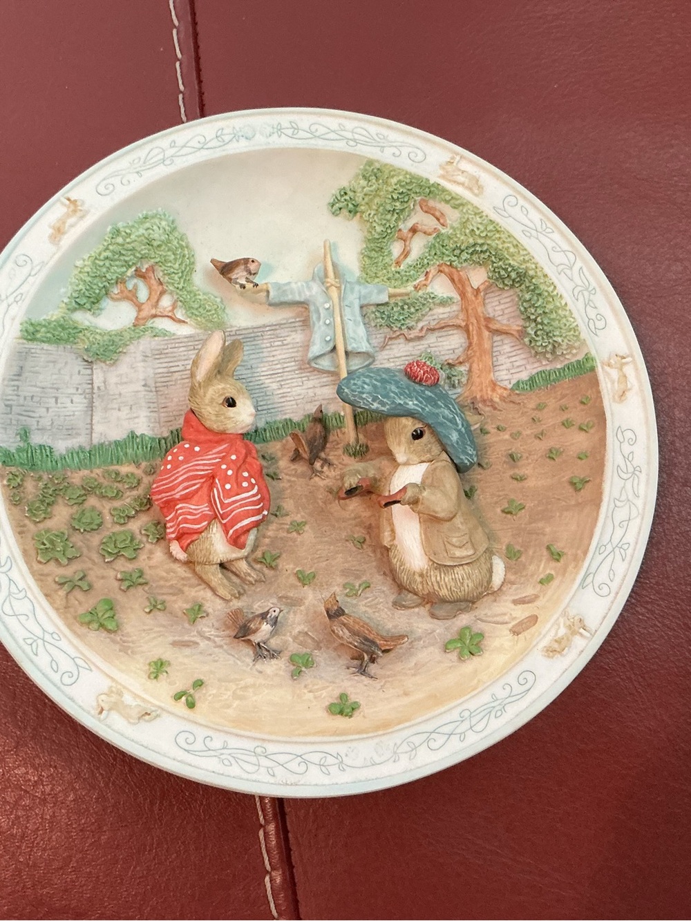 Upon The Scarecrow 3D Musical Plate by Beatrix Potter